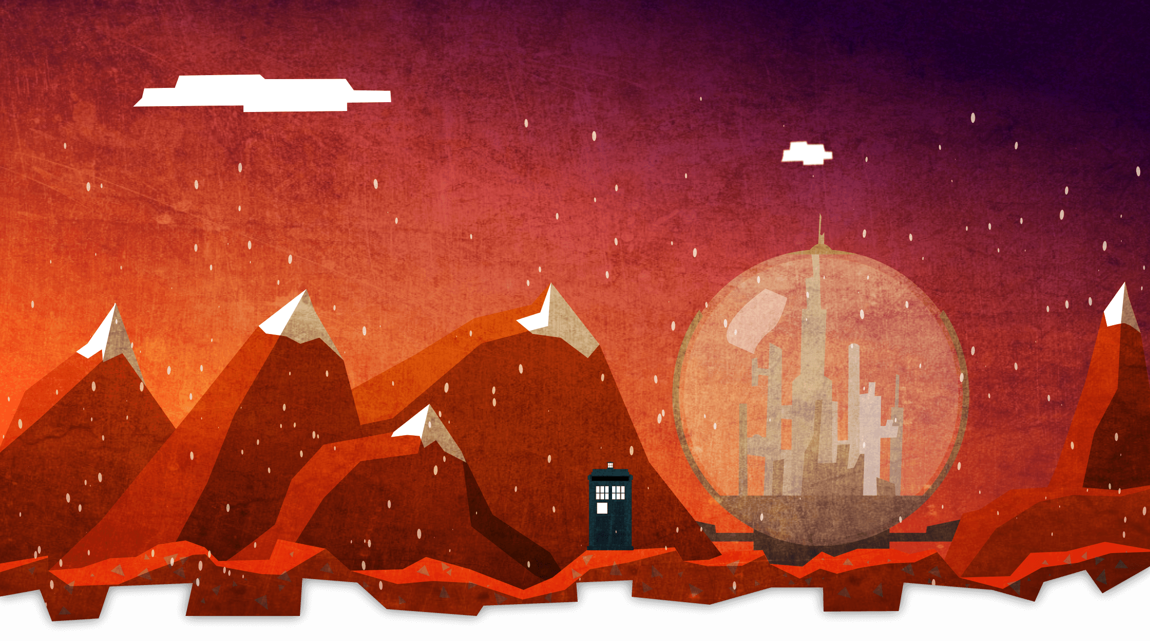 Gallifrey Landscape with TARDIS